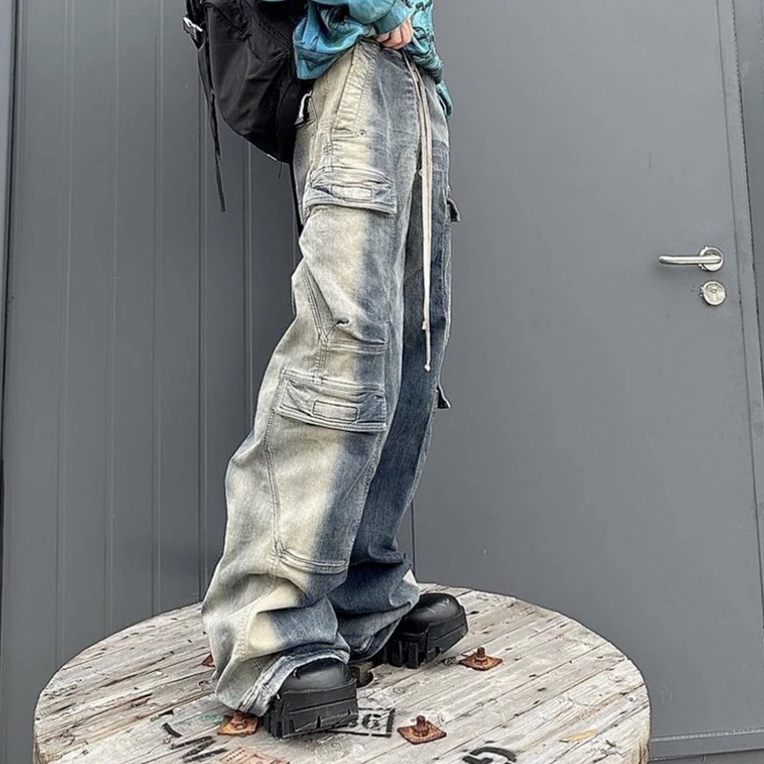 Calça Cargo Rick Owens Multi Pockets Jeans (no tags)